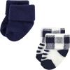 imageHudson Baby Baby Girls Cotton Rich Newborn and Terry SocksBlue Forest