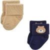 imageHudson Baby Baby Girls Cotton Rich Newborn and Terry SocksBlue Forest