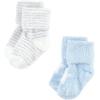 imageHudson Baby Baby Girls Cotton Rich Newborn and Terry SocksBlue Star