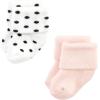 imageHudson Baby Baby Girls Cotton Rich Newborn and Terry SocksBlush Flower