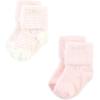 imageHudson Baby Baby Girls Cotton Rich Newborn and Terry SocksBlush Pink Stripe