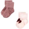 imageHudson Baby Baby Girls Cotton Rich Newborn and Terry SocksBurgundy Heart