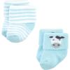 imageHudson Baby Baby Girls Cotton Rich Newborn and Terry SocksFarm 8pack
