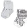 imageHudson Baby Baby Girls Cotton Rich Newborn and Terry SocksGray Stripe 8 Pack