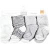 imageHudson Baby Baby Girls Cotton Rich Newborn and Terry SocksGray Stripe 8 Pack