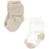 imageHudson Baby Baby Girls Cotton Rich Newborn and Terry SocksGray Taupe Stripe