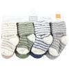 imageHudson Baby Baby Girls Cotton Rich Newborn and Terry SocksGreen Blue Stripe