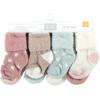 imageHudson Baby Baby Girls Cotton Rich Newborn and Terry SocksMauve Mint Dot