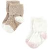 imageHudson Baby Baby Girls Cotton Rich Newborn and Terry SocksMauve Mint Dot