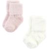 imageHudson Baby Baby Girls Cotton Rich Newborn and Terry SocksMauve Mint Dot