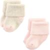 imageHudson Baby Baby Girls Cotton Rich Newborn and Terry SocksMauve Sage Dot