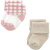 imageHudson Baby Baby Girls Cotton Rich Newborn and Terry SocksMauve Taupe