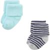 imageHudson Baby Baby Girls Cotton Rich Newborn and Terry SocksMint Whale