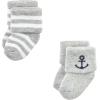 imageHudson Baby Baby Girls Cotton Rich Newborn and Terry SocksMint Whale