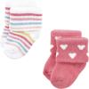 imageHudson Baby Baby Girls Cotton Rich Newborn and Terry SocksModern Rainbow