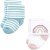 imageHudson Baby Baby Girls Cotton Rich Newborn and Terry SocksModern Rainbow