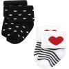 imageHudson Baby Baby Girls Cotton Rich Newborn and Terry SocksMom and Dad Girl Red Black 12pack