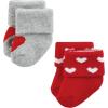 imageHudson Baby Baby Girls Cotton Rich Newborn and Terry SocksMom and Dad Girl Red Black 12pack