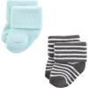 imageHudson Baby Baby Girls Cotton Rich Newborn and Terry SocksMom and Dad Gray Mint 12pack