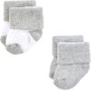 imageHudson Baby Baby Girls Cotton Rich Newborn and Terry SocksMom and Dad Gray Mint 12pack