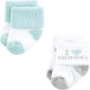 imageHudson Baby Baby Girls Cotton Rich Newborn and Terry SocksMom and Dad Gray Mint 12pack