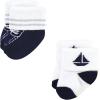imageHudson Baby Baby Girls Cotton Rich Newborn and Terry SocksNautical 12pack