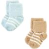 imageHudson Baby Baby Girls Cotton Rich Newborn and Terry SocksNavy Mint Stripe