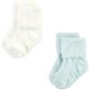 imageHudson Baby Baby Girls Cotton Rich Newborn and Terry SocksNavy Mint Stripe