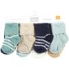 imageHudson Baby Baby Girls Cotton Rich Newborn and Terry SocksNavy Mint Stripe