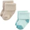 imageHudson Baby Baby Girls Cotton Rich Newborn and Terry SocksNavy Taupe