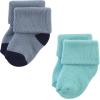imageHudson Baby Baby Girls Cotton Rich Newborn and Terry SocksNavy Taupe