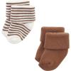 imageHudson Baby Baby Girls Cotton Rich Newborn and Terry SocksNeutral Brown