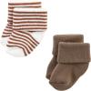 imageHudson Baby Baby Girls Cotton Rich Newborn and Terry SocksNeutral Brown