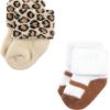 imageHudson Baby Baby Girls Cotton Rich Newborn and Terry SocksNeutral Leopard
