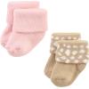 imageHudson Baby Baby Girls Cotton Rich Newborn and Terry SocksPink Cheetah