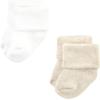 imageHudson Baby Baby Girls Cotton Rich Newborn and Terry SocksPink Gray Stripe