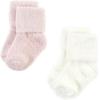 imageHudson Baby Baby Girls Cotton Rich Newborn and Terry SocksPink Neutral Stripe