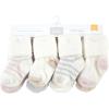 imageHudson Baby Baby Girls Cotton Rich Newborn and Terry SocksPink Neutral Stripe