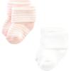 imageHudson Baby Baby Girls Cotton Rich Newborn and Terry SocksPink Tan Stripe
