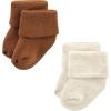 imageHudson Baby Baby Girls Cotton Rich Newborn and Terry SocksPink Tan Stripe