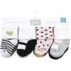 imageHudson Baby Baby Girls Cotton Rich Newborn and Terry SocksSilver Gold Pink