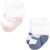 imageHudson Baby Baby Girls Cotton Rich Newborn and Terry SocksSoft Earth Tone Shoes