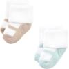 imageHudson Baby Baby Girls Cotton Rich Newborn and Terry SocksSoft Earth Tone Shoes