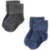 imageHudson Baby Baby Girls Cotton Rich Newborn and Terry SocksSolid Blue Gray 8 Pack Chenille