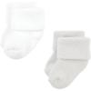 imageHudson Baby Baby Girls Cotton Rich Newborn and Terry SocksSolid Blue Gray 8 Pack Terry