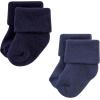 imageHudson Baby Baby Girls Cotton Rich Newborn and Terry SocksSolid Blue Gray 8 Pack Terry