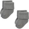 imageHudson Baby Baby Girls Cotton Rich Newborn and Terry SocksSolid Gray White