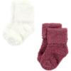 imageHudson Baby Baby Girls Cotton Rich Newborn and Terry SocksSolid Wild Rose Pink