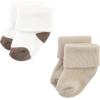 imageHudson Baby Baby Girls Cotton Rich Newborn and Terry SocksTeal Brown Stripe