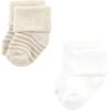 imageHudson Baby Baby Girls Cotton Rich Newborn and Terry SocksTeal Brown Stripe